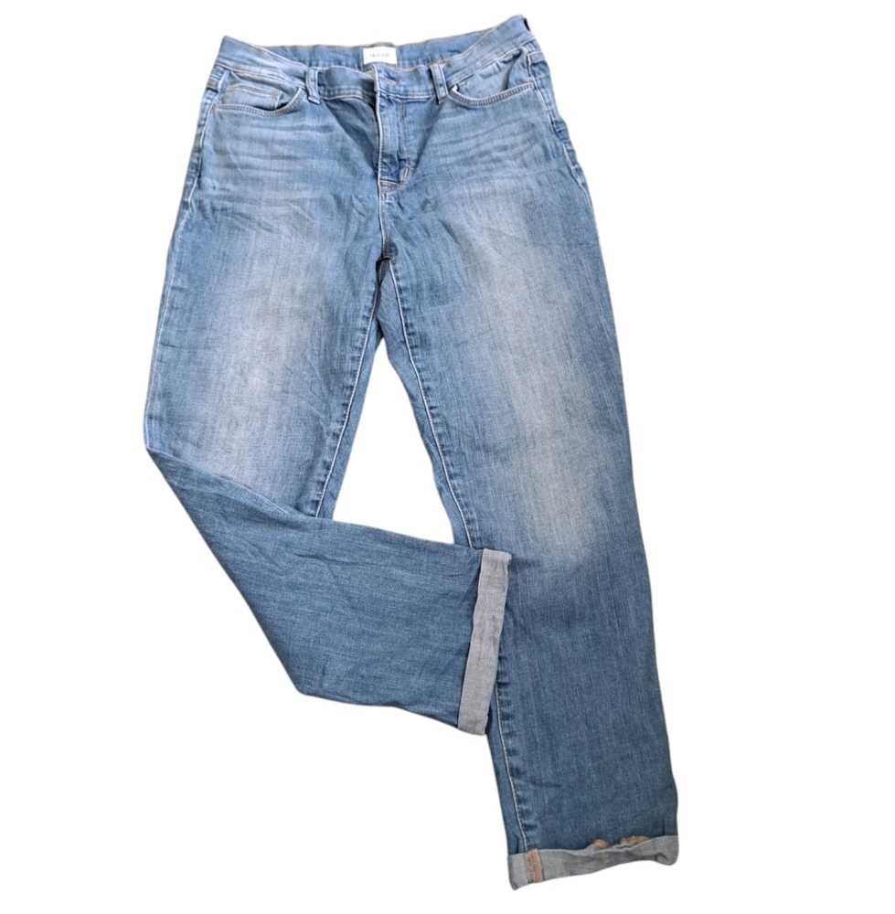 Ladies HUDSON Natalie midrise slim boyfriend jeans lightweight faded washed 27